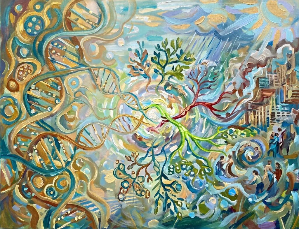 Symbolic representation of gene-environment interactions